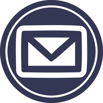 envelope letter circular icon