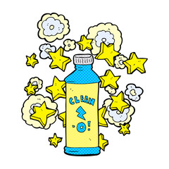 cartoon cleaning liquid