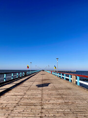 Naklejka premium pier on the beach