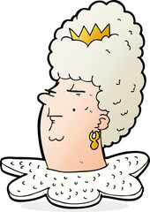 cartoon queen head