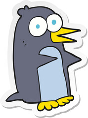 sticker of a cartoon penguin