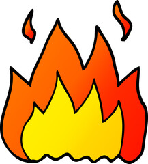 cartoon doodle fire burning