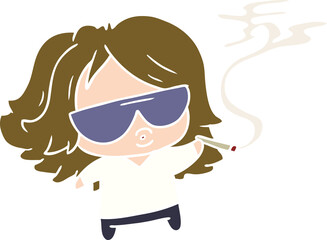 cartoon cute kawaii smoking a joint