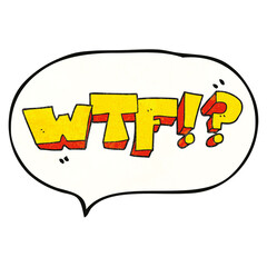 speech bubble textured cartoon WTF symbol