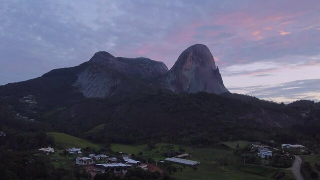 Spectacular sunset in Pedra Azul, Espirito Santo, Brazil