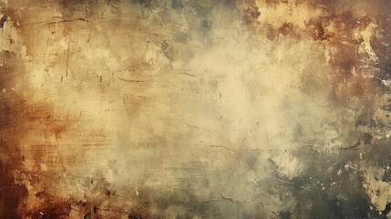 Vintage Aged Paper with Grunge Texture and Sepia Tones, Antique Design Background