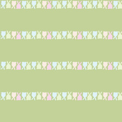 Seamless pattern with easter bunny