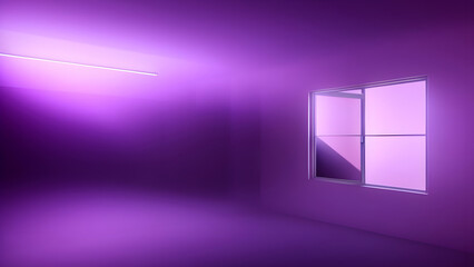 purple room with window