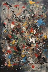 Drip Painting Abstract Art. Popular 2:3 aspect ratio suitable for printing poster and canvas wall art.