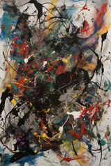 Drip Painting Abstract Art. Popular 2:3 aspect ratio suitable for printing poster and canvas wall art.