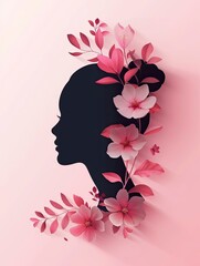 Womens day Poster design, realistic, HD, copy space - generative ai