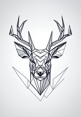 Abstract polygonal deer head. Vector illustration for your design