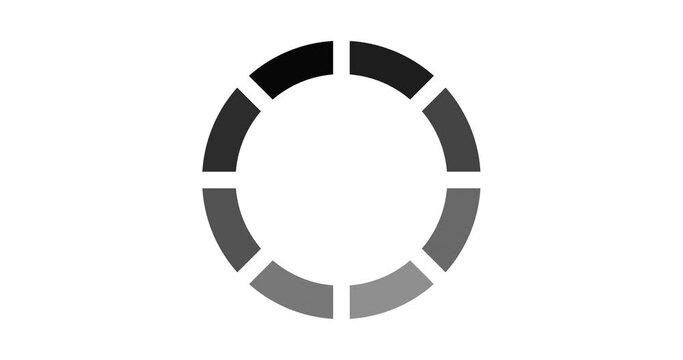 Simple Circle Loading loop animation on the white background. 4K resolution video of loading icon animation. 4K resolution loader.