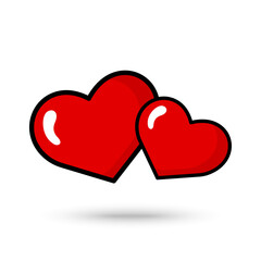 Happy Valentine's Day hearts love red couple