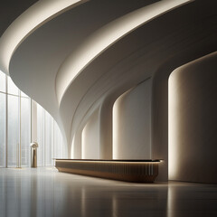 Obraz premium interior of a modern building. Generated by AI