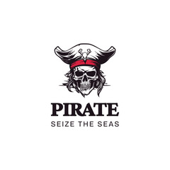 illustration vector graphic of Skull Pirate mascot logo perfect for sport