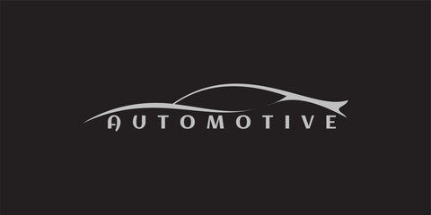 Car auto, automitove automobile motor business illustration. Sport car logo icon. Luxuty motor vehicle dealership emblem. Auto silhouette garage symbol. Vector illustration