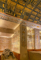 Tomb of Memnon KV9 in the Egyptian Valley of the Kings, in the Theban necropolis, Egypt, Luxor