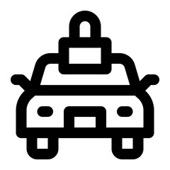 Car lock icon with outline style.