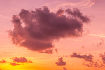 Fototapeta premium Abstract and pattern of cloud sky Calming coral, Orange, Trend color background