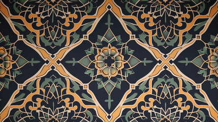 Beautiful structure of a repeating pattern in Arabic style