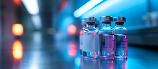 Vaccine vials for flu, RSV, and COVID-19 at the clinic.