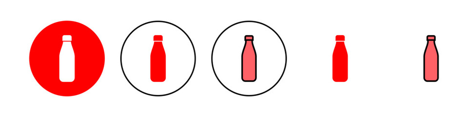 Bottle icon set illustration. bottle sign and symbol - obrazy, fototapety, plakaty