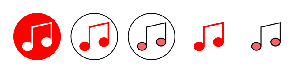 Music icon set illustration. note music sign and symbol