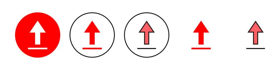 Upload icon set illustration. load data sign and symbol
