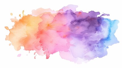 Watercolor splashes on a white background.