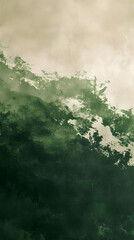 grunge ink-wash abstract green and white photograph