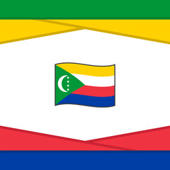 Comoros Flag Abstract Background Design Template. Comoros Independence Day Banner Social Media Post. Comoros Vector