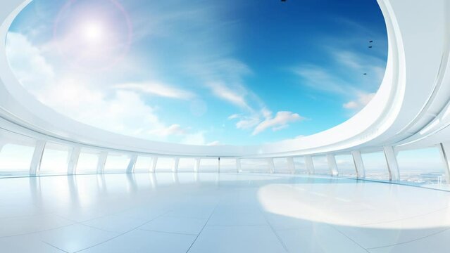 full 360 degree panorama view of empty abstract. seamless looping overlay 4k virtual video animation background 