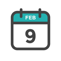 February 9 Calendar Day or Calender Date for Deadlines or Appointment
