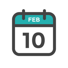 February 10 Calendar Day or Calender Date for Deadlines or Appointment