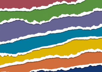 破けた色紙を重ねた背景