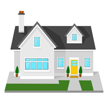 Small Modern Home Vector illustration Icon