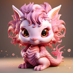 pink chibi dragon