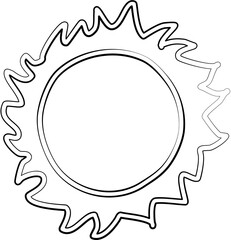 Sun symbols hand drawn. Summer icon design