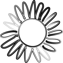 Sun symbols hand drawn. Summer icon design