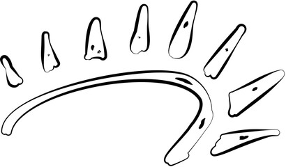 Sun symbols hand drawn. Summer icon design