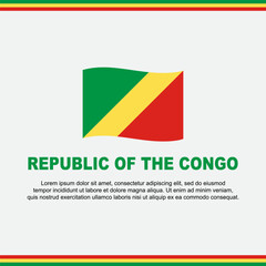 Fototapeta premium Republic Of The Congo Flag Background Design Template. Republic Of The Congo Independence Day Banner Social Media Post. Design
