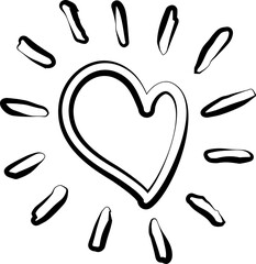 Sun symbols hand drawn. Summer icon design