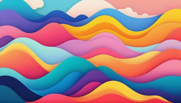 abstract rainbow background © huryay