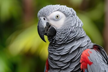 Obraz premium Parrot known as Congo African grey