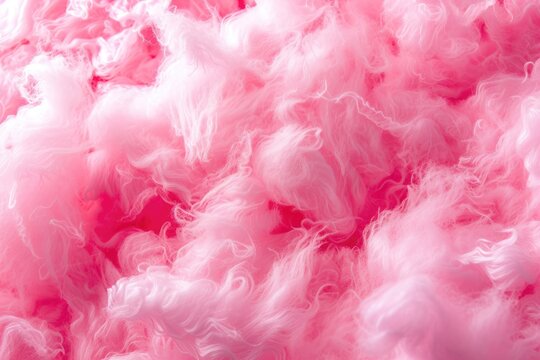 Close up image of pink cotton candy background