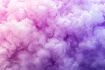 Tuinposter Blurry violet cotton candy background with sweet candyfloss texture © VolumeThings