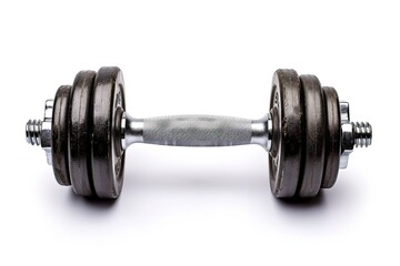 Naklejka premium White background with isolated barbell