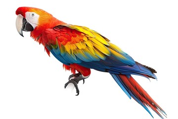 Obraz premium Colorful parrot on white background