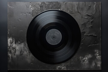 Old black vinyl record cover